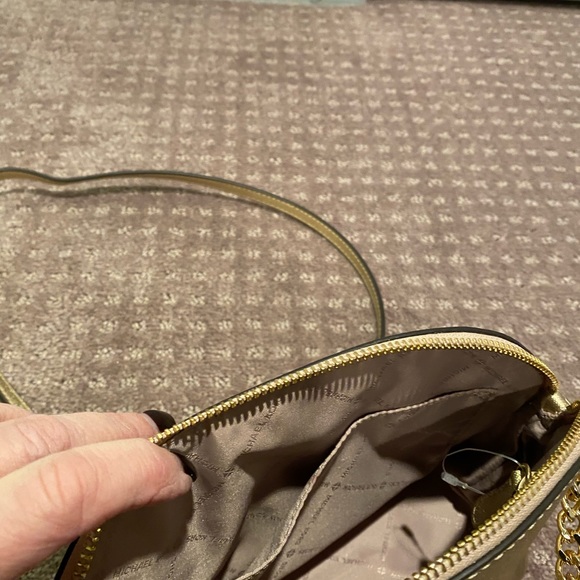 Michael Kors Gold Leather Bag - Picture 8 of 10